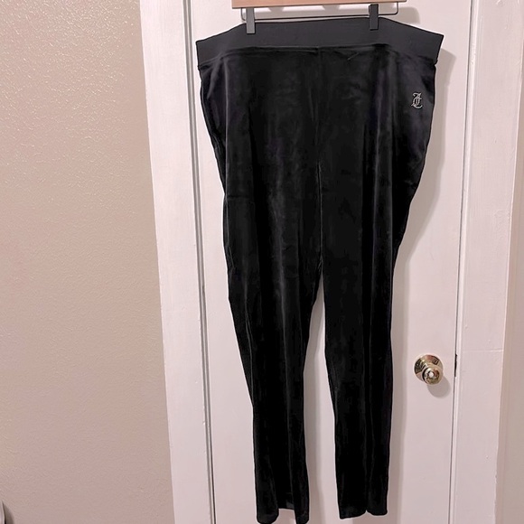 Women’s Plus Juicy Couture Velour Pants Black 2X - Picture 1 of 6